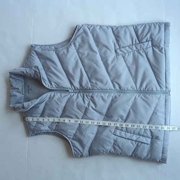 Lands' End Down Feathers Insulated Vest XL Gray Grey - Picture 12 of 14